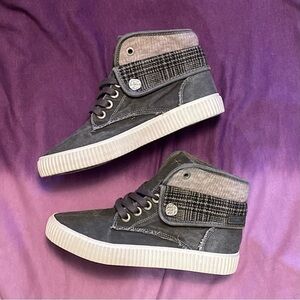 Blowfish Malibu Crawberry High Top Distressed Gray Shoes Women’s Size 7